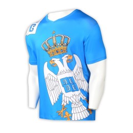 T1016 A large number of customized blue short-sleeved T-shirts are designed for sublimation. The whole printed V-neck T-shirts are sublimated. T-shirts are sublimated. Supplier, DEJAN, USA T1016 A large number of customized blue short-sleeved T-shirts are designed for sublimation. The whole printed V-neck T-shirts are sublimated. T-shirts are sublimated. Supplier, DEJAN, USA